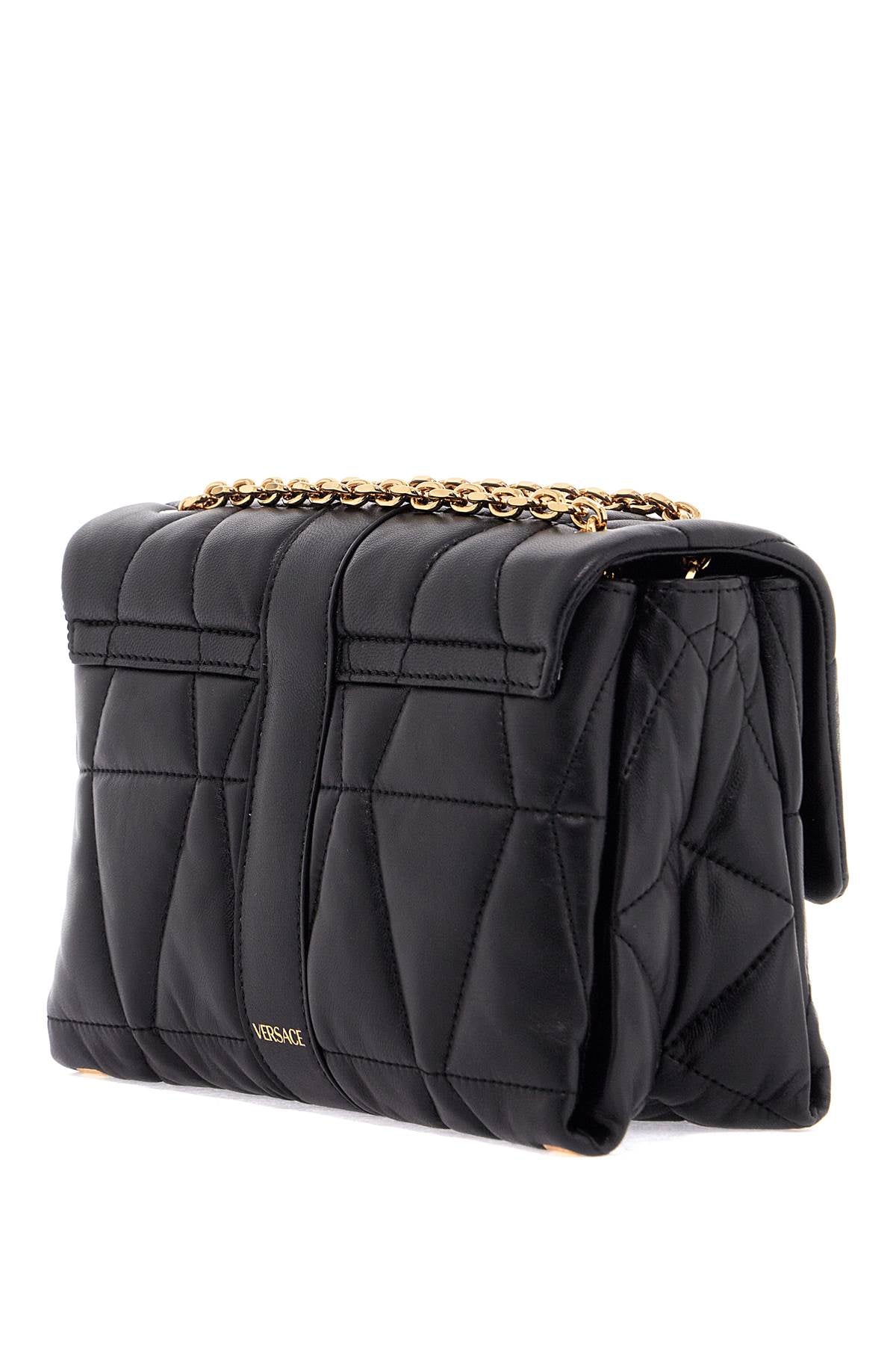Versace quilted shoulder bag kleio Handbag Versace Dark Slate Gray