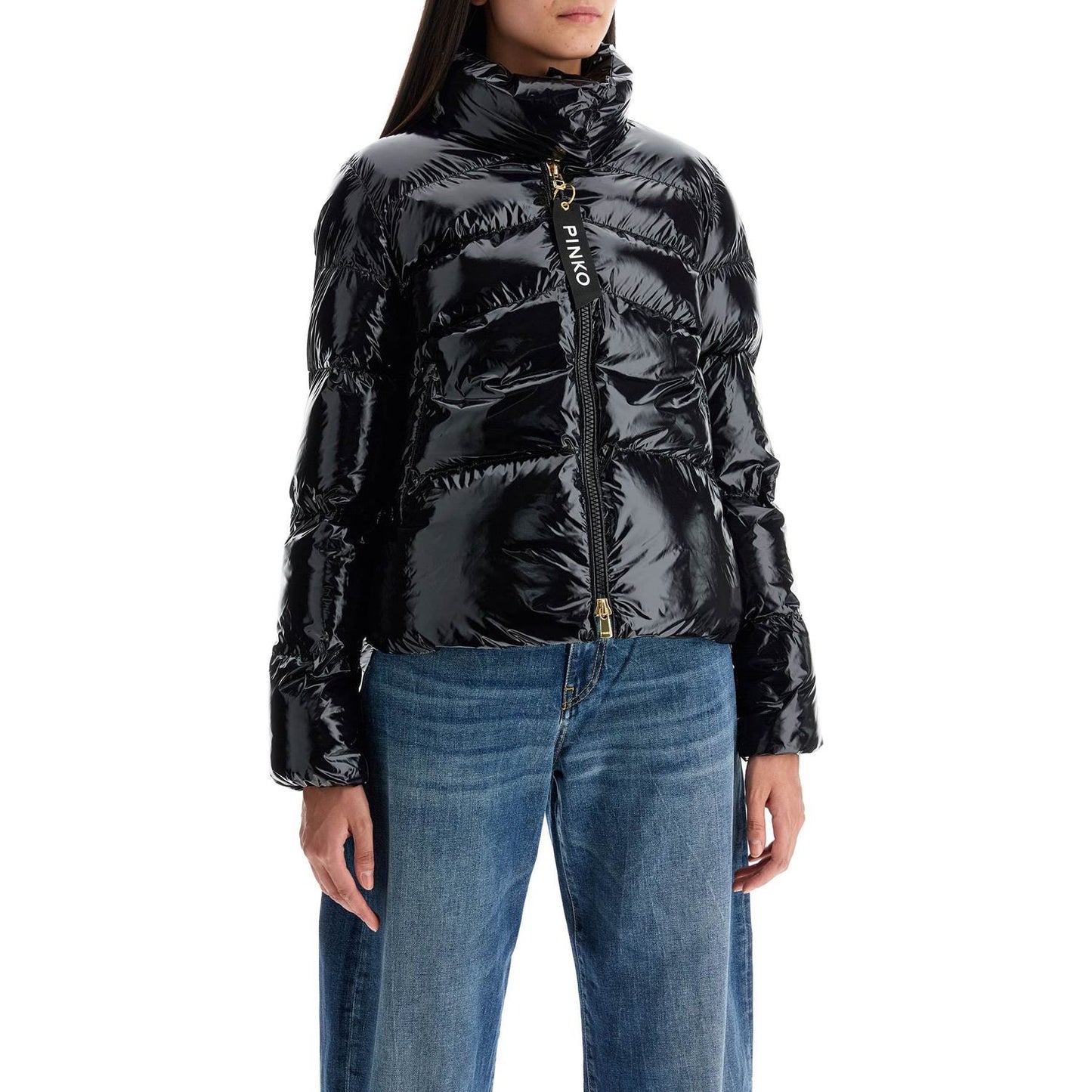 Pinko "crystal nylon down jacket" Jackets Pinko Dark Slate Gray