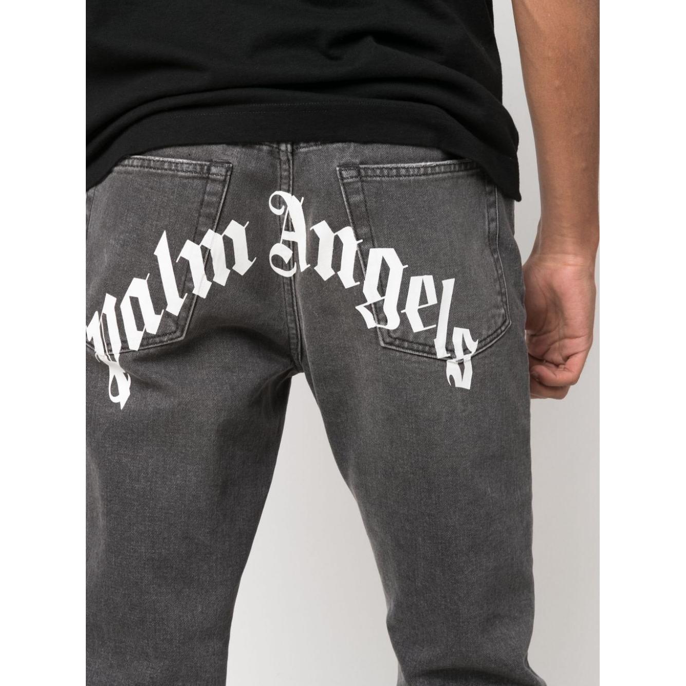 Palm Angels Jeans Black Jeans Palm Angels Dark Slate Gray