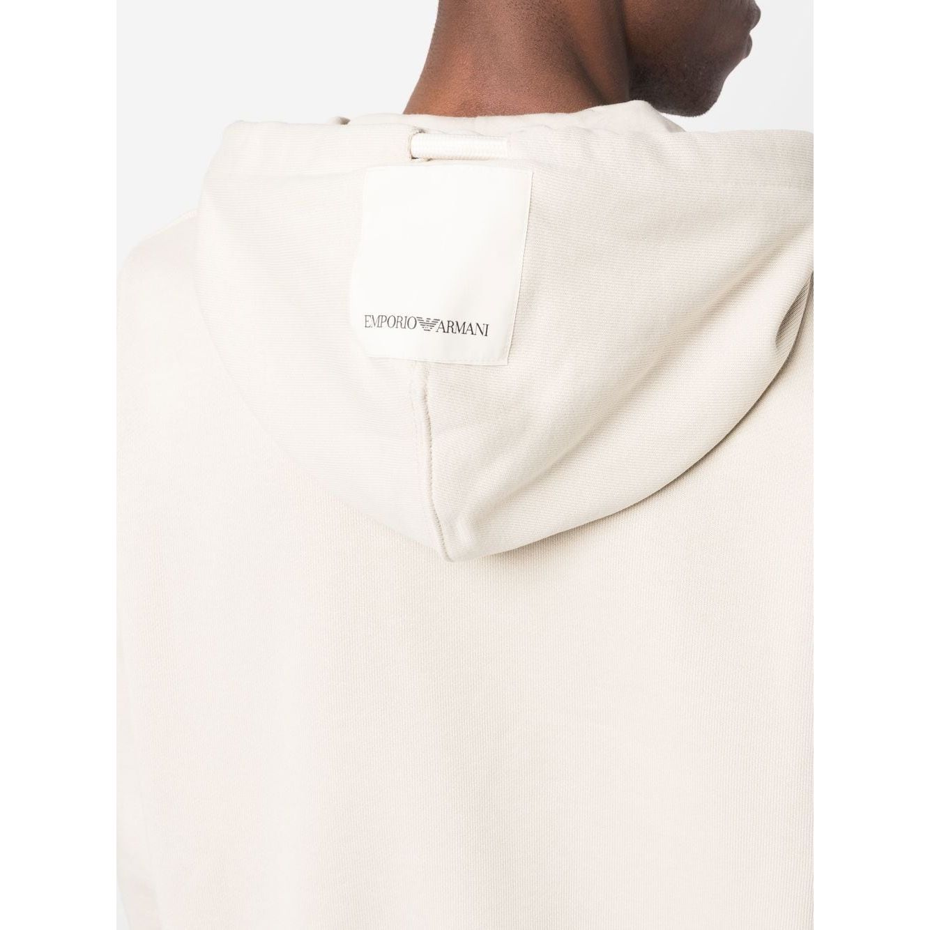 Emporio Armani cotton hoodie with logo Topwear Emporio Armani Beige