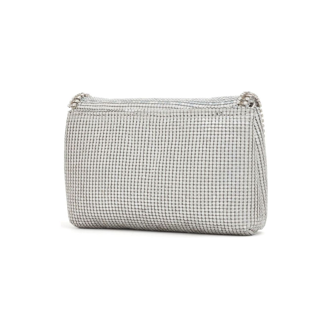 Rosantica crystal-embellished mesh bag Silver Handbag Rosantica Light Gray