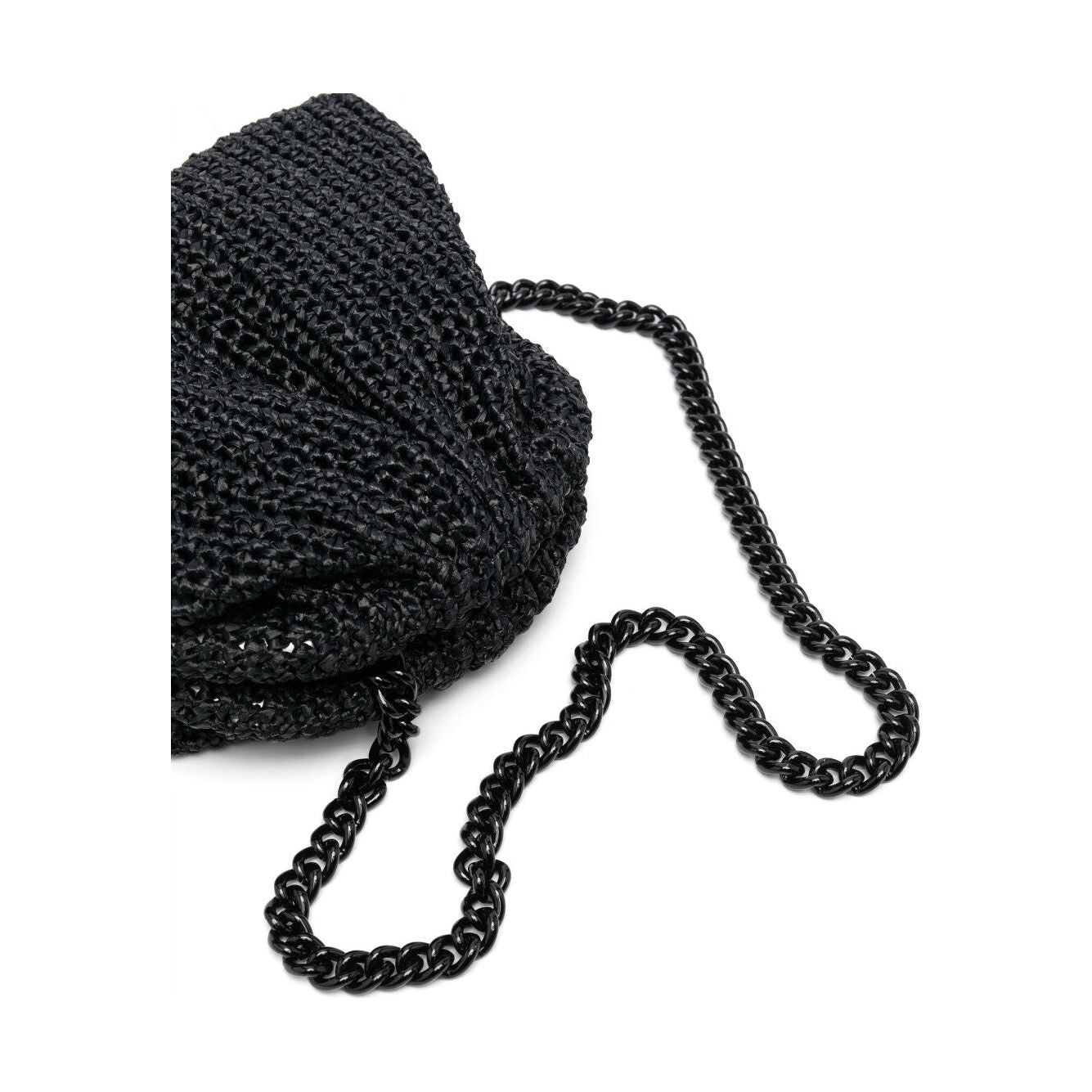 MARIA LA ROSA crochet-design crossbody Bag Black Clutches Maria La Rosa Black
