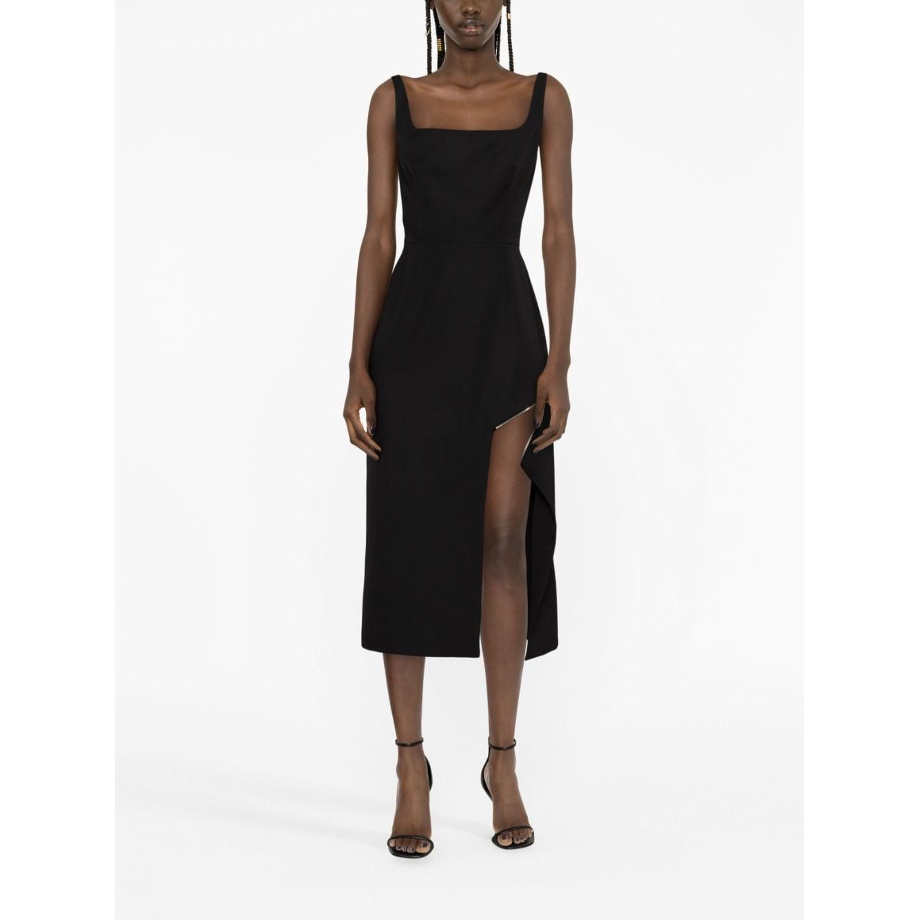 Alexander McQueen zip-embellished Midi Dress Dresses Alexander Mcqueen Dark Slate Gray