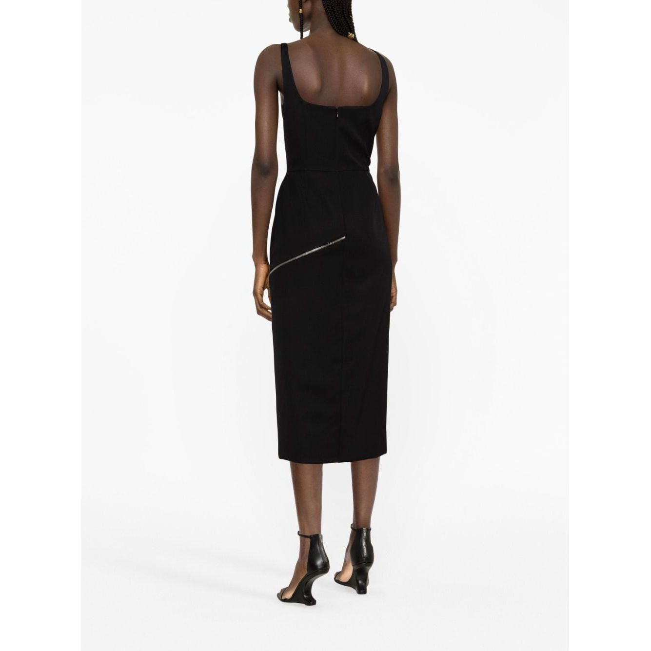 Alexander McQueen zip-embellished Midi Dress Dresses Alexander Mcqueen Black