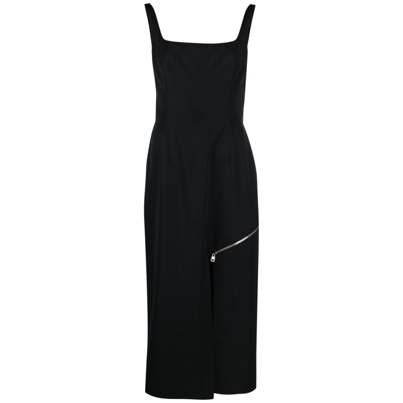 Alexander McQueen zip-embellished Midi Dress Dresses Alexander Mcqueen Black
