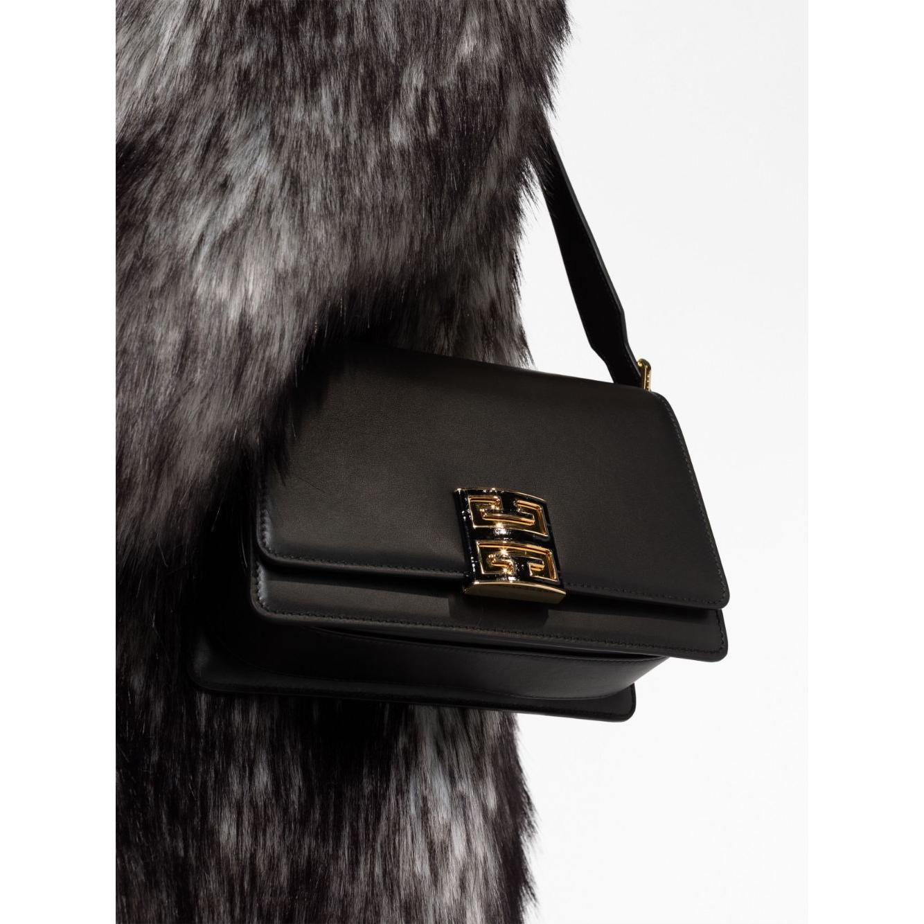 Givenchy Medium 4G Leather Crossbody Bag Women Black Shoulder Givenchy White Smoke