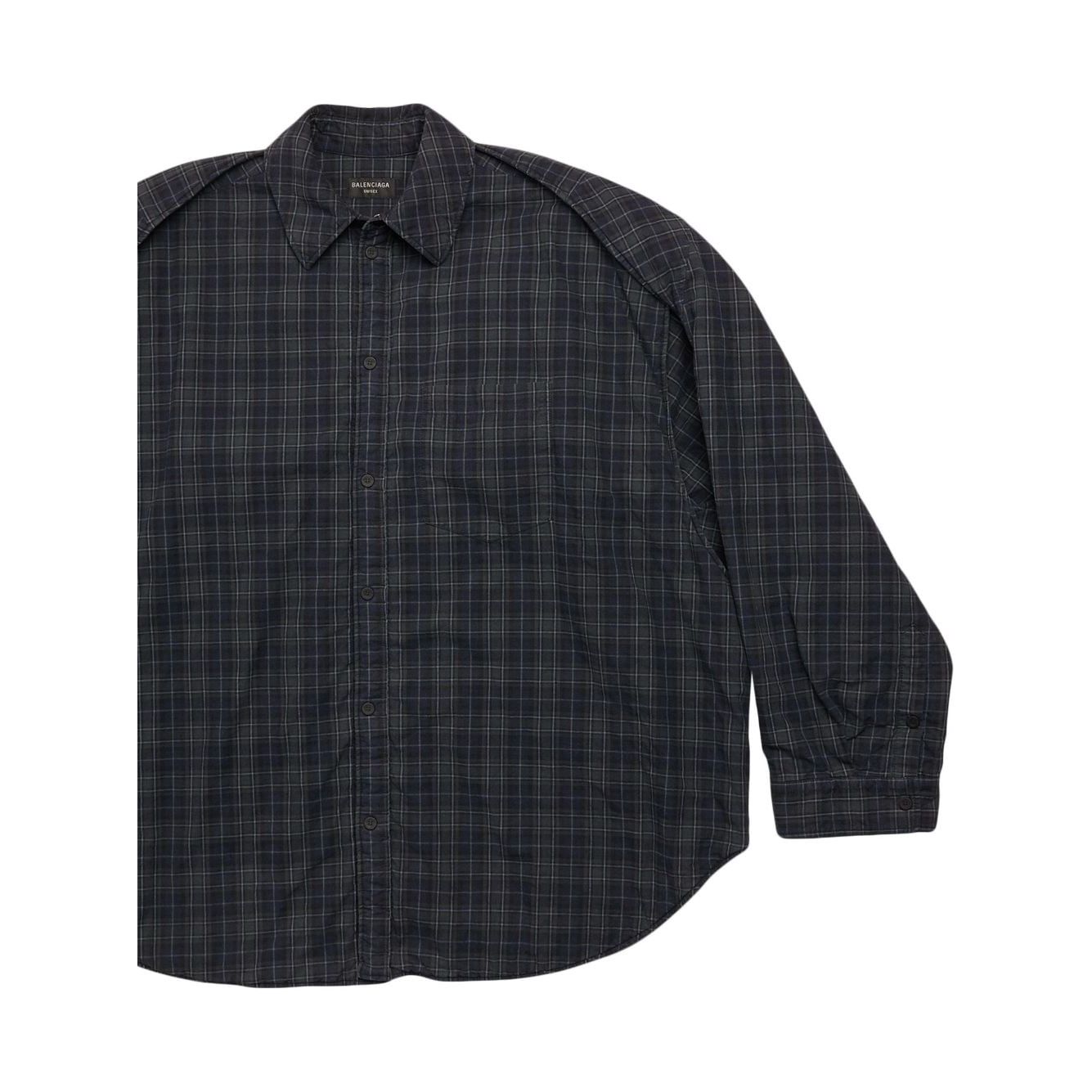 Balenciaga Checked pattern flannel shirt Shirts Balenciaga Dark Slate Gray