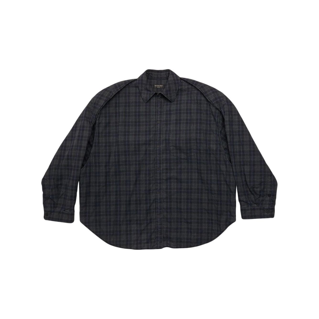 Balenciaga Checked pattern flannel shirt Shirts Balenciaga Dark Slate Gray