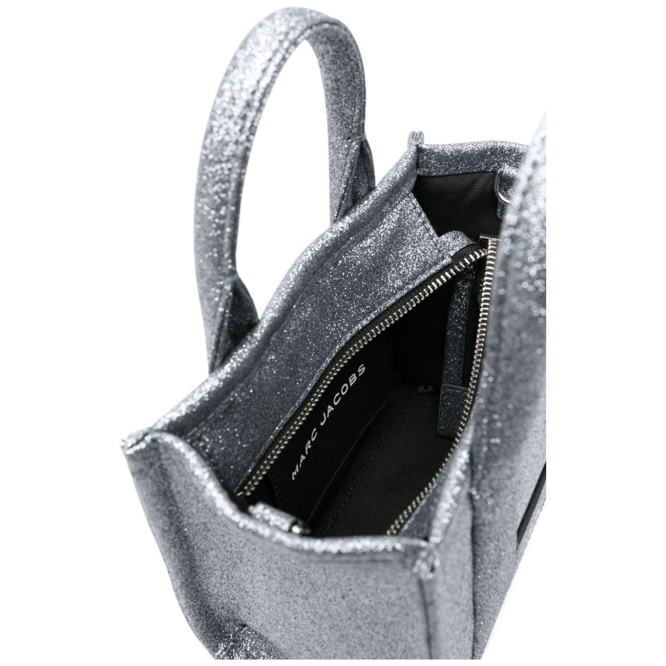 Marc Jacobs The Galactic Glitter Mini Tote Bag in Silver Shopper Marc Jacobs Dark Slate Gray
