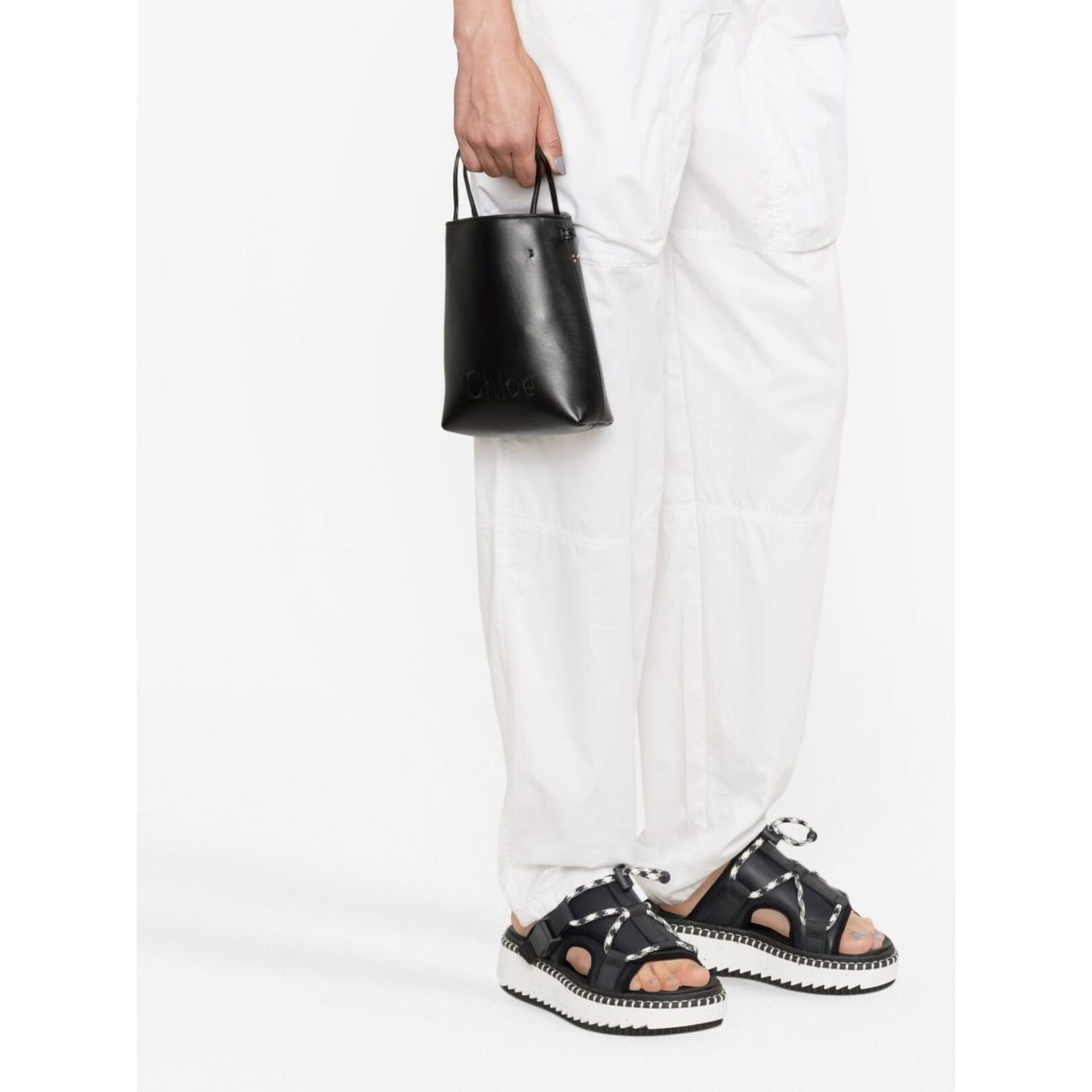 Chloè Chloé Micro Sense Tote Bag Shoulder Chloè White Smoke