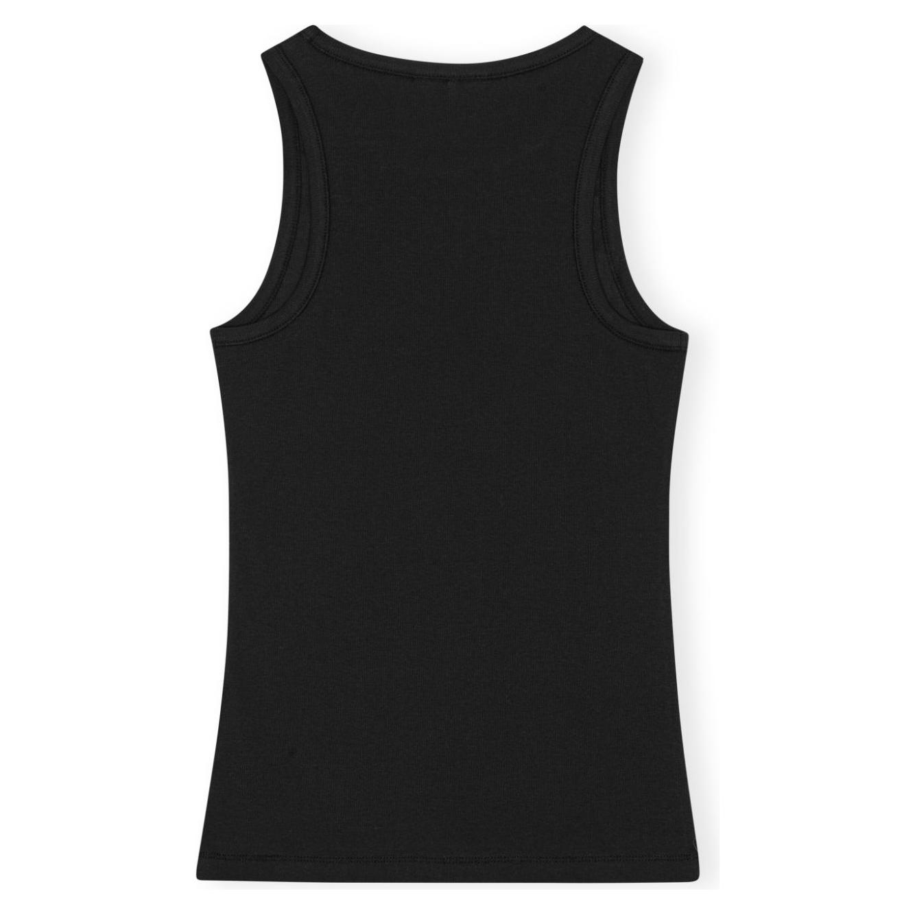 GANNI Top Black Topwear Ganni Black