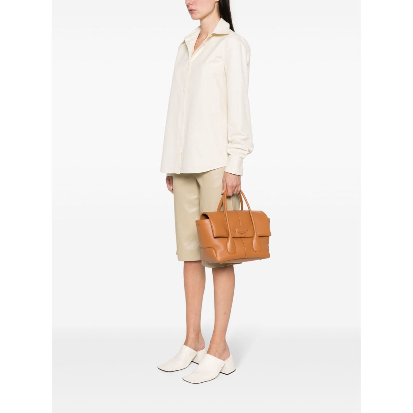 Tod's Di leather tote bag Handbag Tod'S White Smoke