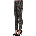 Just Cavalli Black Gray Faded Low Waist Skinny Denim Trousers Jeans PAN70329-26
