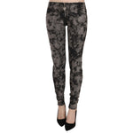 Just Cavalli Black Gray Faded Low Waist Skinny Denim Trousers Jeans PAN70329-26