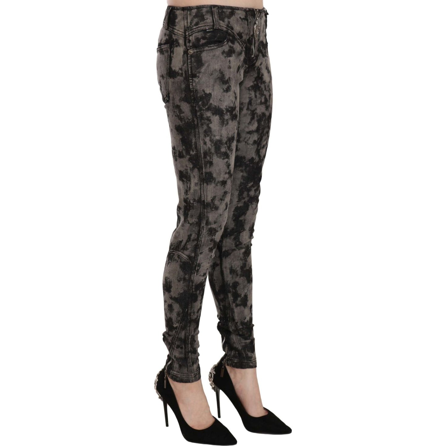 Just Cavalli Elegant Low Waist Skinny Denim Pants Jeans & Pants Just Cavalli Dark Slate Gray