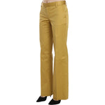 Just Cavalli Mustard Yellow Straight Formal Trousers Pants PAN70344-04