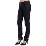 Just Cavalli Black Cotton Low Waist Skinny Denim Pants PAN70353-26