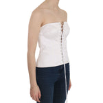Dolce & Gabbana White PALERMO Cotton Bustier Top Corset TSH3398-46