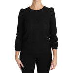 Dolce & Gabbana Black Floral Lace Zipper Top Blouse TSH3029-36