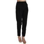 Dolce & Gabbana Black Button Pleated Tapered Trouser Pants PAN70033-36