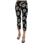 Dolce & Gabbana Black Palm Leaf Print Skinny Pants PAN70046-38