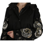 John Richmond Floral Sequined Beaded Hooded Jacket Coat JKT2341-40