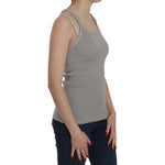PINK MEMORIES Grey Sleeveless Spaghetti Strap Shirt TSH3918-46