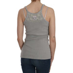 PINK MEMORIES Grey Sleeveless Spaghetti Strap Shirt TSH3918-46
