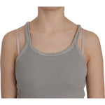 PINK MEMORIES Grey Sleeveless Spaghetti Strap Shirt TSH3918-46
