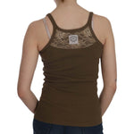 PINK MEMORIES Brown Sleeveless Spaghetti Strap Blouse Top TSH3919-42