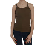 PINK MEMORIES Brown Sleeveless Spaghetti Strap Blouse Top TSH3919-42