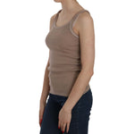 PINK MEMORIES Brown Sleeveless Spaghetti Strap Tank Blouse TSH3922-42