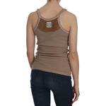 PINK MEMORIES Brown Sleeveless Spaghetti Strap Tank Blouse TSH3922-42