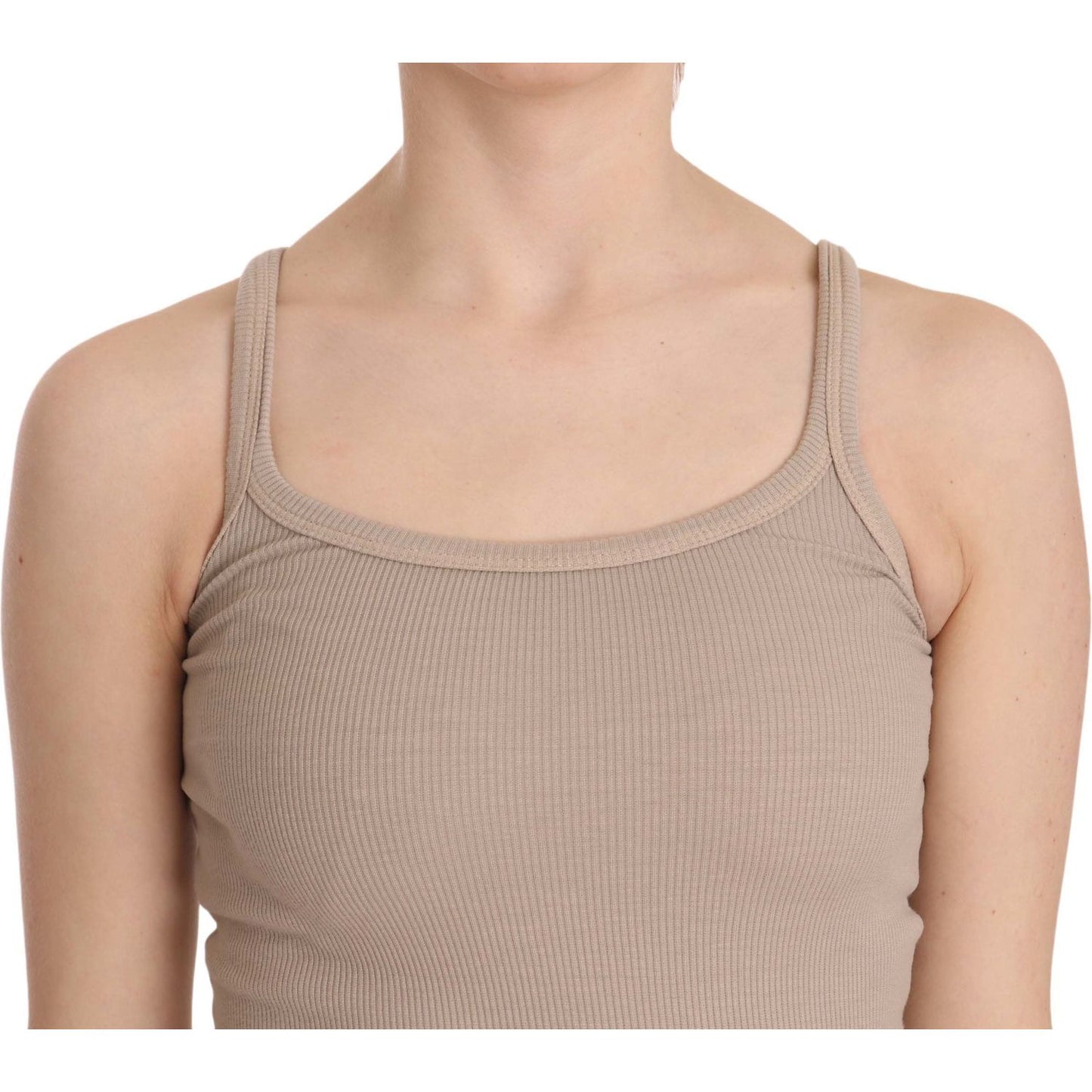 PINK MEMORIES Brown Sleeveless Spaghetti Strap Top Blouse TSH3924-40