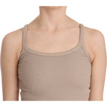 PINK MEMORIES Brown Sleeveless Spaghetti Strap Top Blouse TSH3924-40