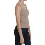 PINK MEMORIES Brown Sleeveless Spaghetti Strap Top Blouse TSH3924-40