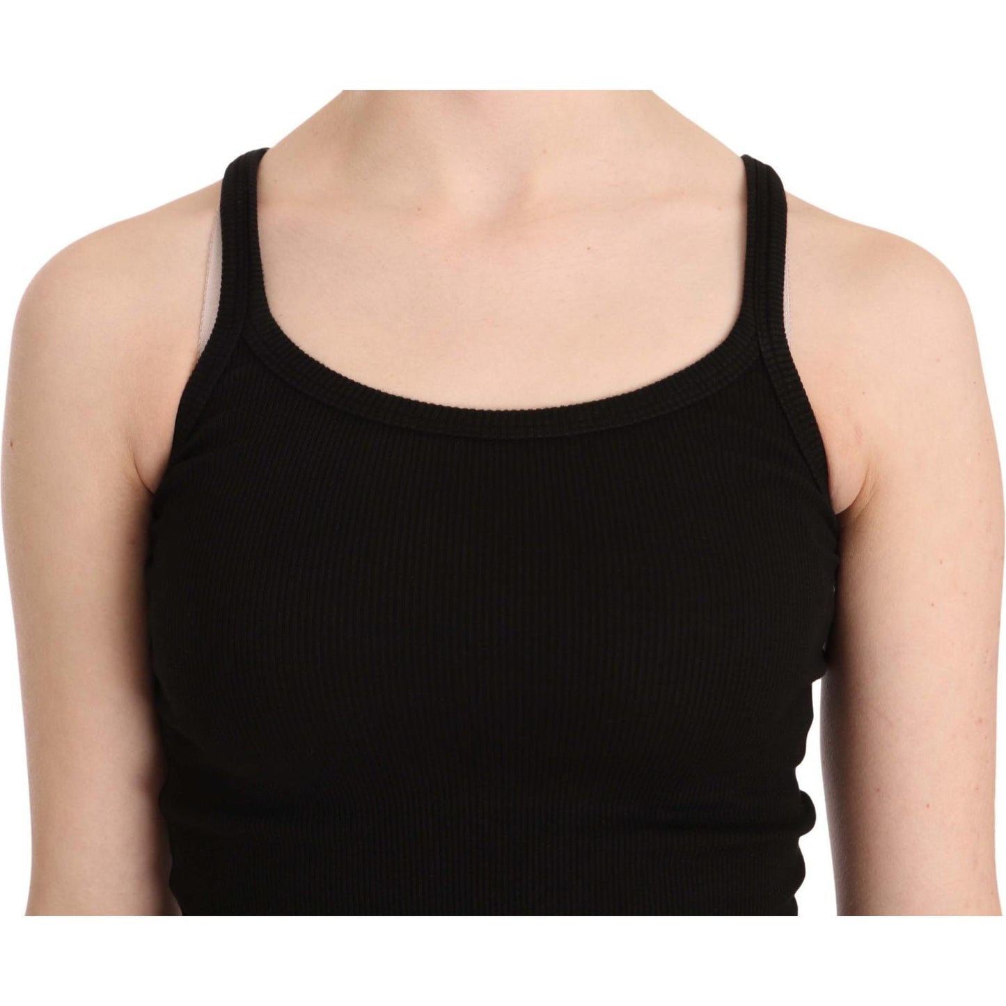 PINK MEMORIES Black Sleeveless Spaghetti Strap Blouse TSH3925-42