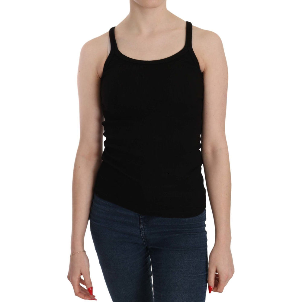 PINK MEMORIES Black Sleeveless Spaghetti Strap Blouse TSH3925-42