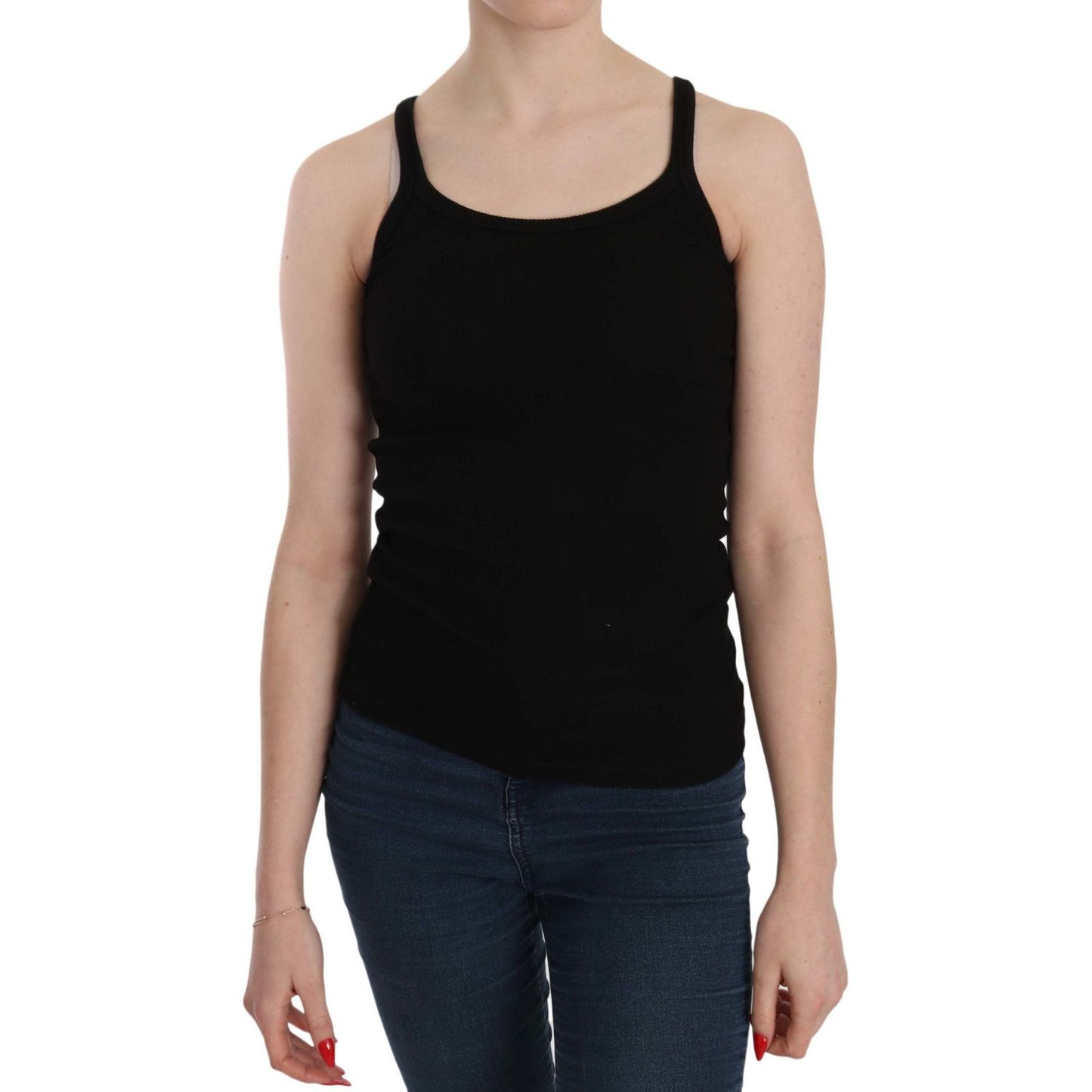 PINK MEMORIES Black Sleeveless Spaghetti Strap Blouse TSH3925-42