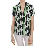 Costume National Multi Color Plunging Top Blouse TSH3668-40