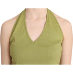 GF Ferre Green Halter Cotton Sleeveless Casual Tank Top Blouse TSH3415-40