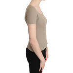 GF Ferre Gray 100% Nylon Short Sleeve Casual Tank Top Blouse TSH3423-42
