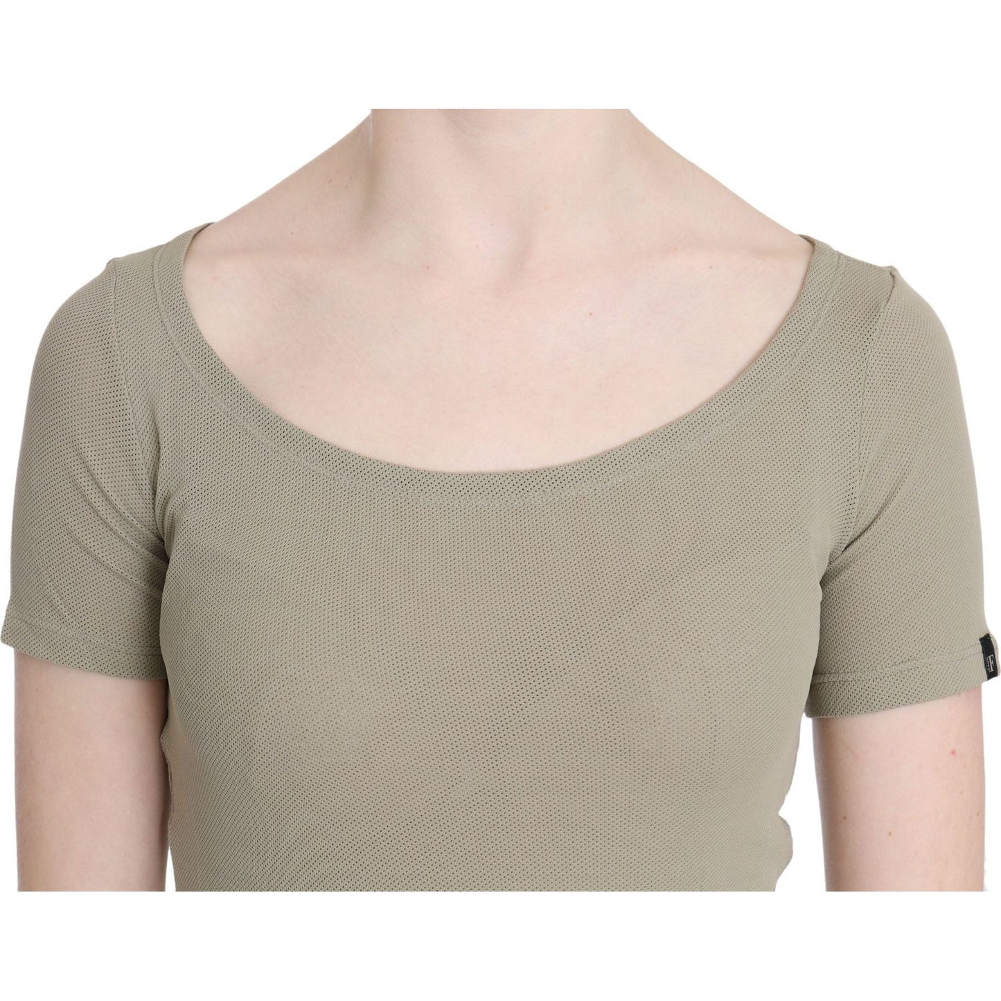 GF Ferre Gray 100% Nylon Short Sleeve Casual Tank Top Blouse TSH3423-42