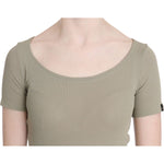 GF Ferre Gray 100% Nylon Short Sleeve Casual Tank Top Blouse TSH3423-42