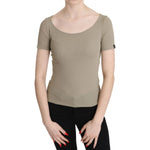 GF Ferre Gray 100% Nylon Short Sleeve Casual Tank Top Blouse TSH3423-42