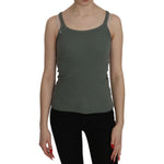 PINK MEMORIES Green Spaghetti Strap Slim Fit Casual Tank Top Blouse TSH3436-S