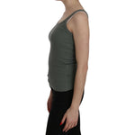 PINK MEMORIES Green Spaghetti Strap Slim Fit Casual Tank Top Blouse TSH3436-S