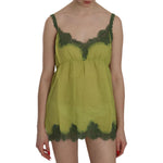 PINK MEMORIES Green Lace Spaghetti Strap Tank Top Blouse TSH3456-44