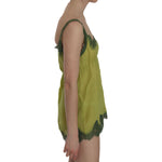 PINK MEMORIES Green Lace Spaghetti Strap Tank Top Blouse TSH3456-44