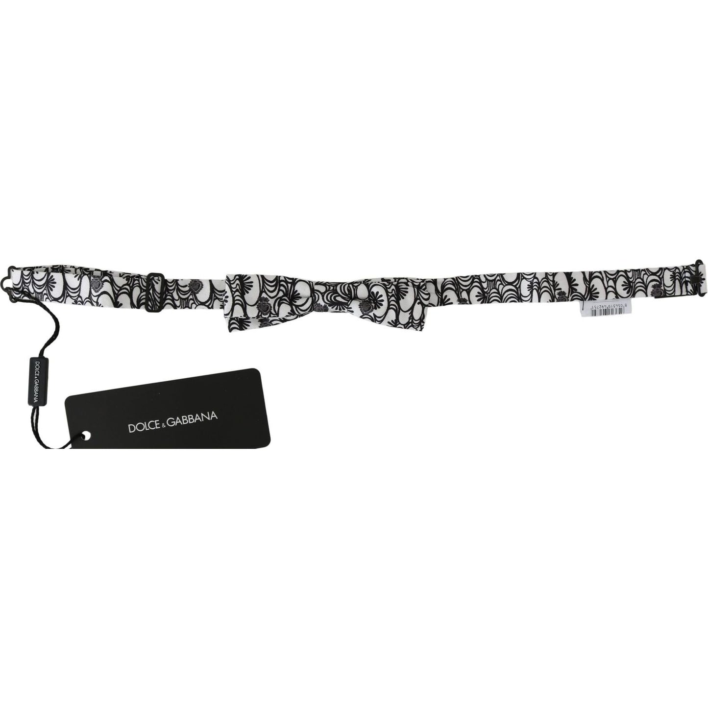 Dolce & Gabbana Exquisite Silk Bow Tie with Pattern Bow Tie Dolce & Gabbana Gray